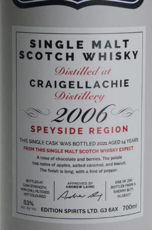 Hunter Laing First Editions Craigellachie 2006 14Y  53° - Afbeelding 2